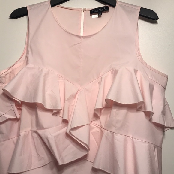 Pink Ruffled Sleeveless Top - Picture 2 of 6